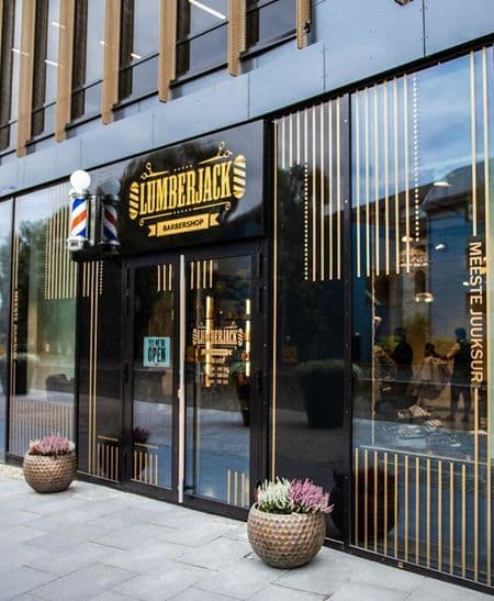 Lumberjack Barbershop facade at Rotermanni 18 in Tallinn